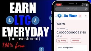 Claim Free LTC Litecoin Every Hour • Free Litecoin Mining Site No Investment [upl. by Norraj]