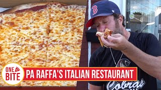 Barstool Pizza Review  Pa Raffas Italian Restaurant New Bedford MA presented by NASCAR [upl. by Anivek347]