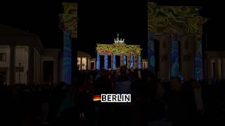 Brandenburger Tor celebrating freedom festivaloflights festivalofcolors brandenburgertor berlin [upl. by Keram851]