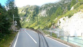 ★ 4K 🇨🇭Realp  Furka  Oberwald rack railway diesel cab ride Switzerland 082021 700 meter climb [upl. by Debbee762]