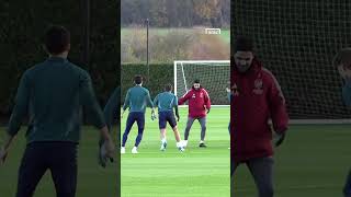 Mikel Arteta NUTMEGS Martin Odegaard 🥜 shorts [upl. by Goldarina582]