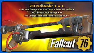 Fallout 76 V63 Zweihaender  The Best Classic Melee Weapon [upl. by Bauer752]