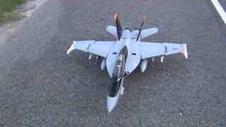 BananaHobby FA18 Super Hornet Maiden Flight [upl. by Harrington]