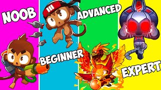 Noob Beginner Advanced Expert  BTD6 Strategies [upl. by Adnaugal]