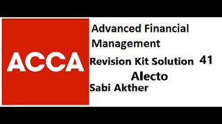 AFM Revision Kit Solution 41 Alecto [upl. by Arakat]