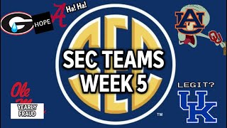 SEC TEAMS WEEK 5 2024 [upl. by Eidoc]