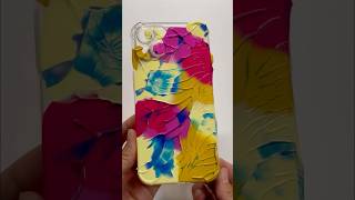 Satisfying phone case with acrylic colours satisfying youtubeshorts shorts viralvideo artdiy [upl. by Ashbey]