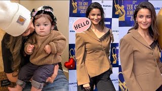 Alia Bhatt In Zee cine Award 2024 Press Conference  Alia Bhatt With Daughter Raha Kapoor [upl. by Enrobialc]