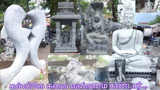 Mahabalipuram stone Sculpture vlog  Sirpa kalai koodam  Poonjeri ECR [upl. by Sungam773]