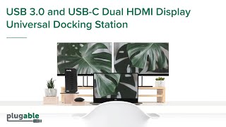 Plugable USB 30 and USBC Universal Laptop Docking Station [upl. by Accebar]