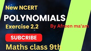 Polynomials  maths class 9 polynomials ex 22  new ncert [upl. by Aitercul424]