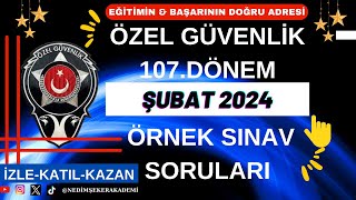 Özel Güvenlik 107 108 109 Dönem Sınavı Örnek Sınav Soruları Özel Güvenlik Sınav Soruları2024 [upl. by Esmeralda]