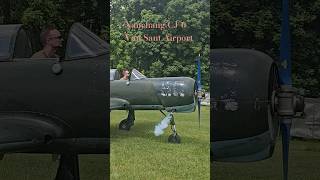 Nanchang CJ6 startup takeoff and flyby aviation [upl. by Ahsonek]