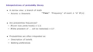 L0110 Interpretations amp Uses of Probabilities [upl. by Yolande]