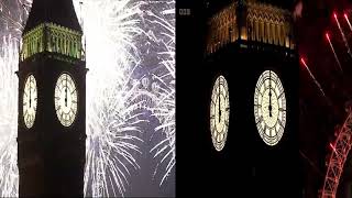 London NYE Fireworks 2011 VS 2024 Full Version [upl. by Farrel]