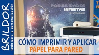 CÓMO IMPRIMIR Y COLOCAR PAPEL PARA PAREDES PAPEL PINTADO [upl. by Nauqaj229]