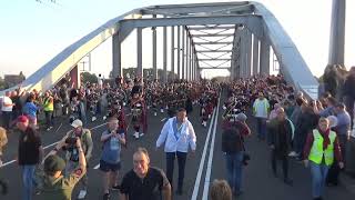 Massed Pipes amp Drums over the John Frost Bridge 80 year Market Garden [upl. by Atla]