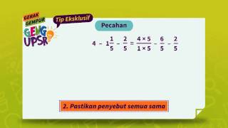 Tip Eksklusif UPSR Gerak Gempur Geng UPSR EP 3 MT Pecahan [upl. by Lumbye263]