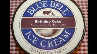 Blue Bell Birthday Cake Ice Cream Review [upl. by Drewett]