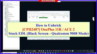 How to Unbrick OnePlus 11R CPH2487  Ace 2 Stuck EDL Black Screen  Qualcomm 9008 Mode [upl. by Egroj]