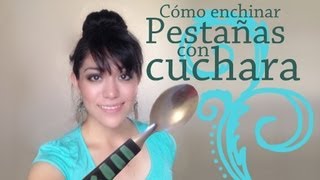 Riza tus pestañas con cuchara  Spoon curler how to [upl. by Calmas]