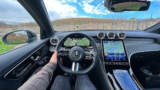 New MercedesBenz GLC 300 4MATIC 2023 AMG Line  POV Driving Exterior Interior Trunk amp MBUX [upl. by Assirrak]