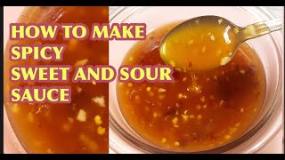 HOW TO MAKE HOMEMADE SPICY SWEET AND SOUR SAUCE SIMPLE AND EASY RECIPE BY HANNA COOKING [upl. by Maloy]