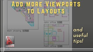 Autocad  Insert Viewports in Layouts [upl. by Lennahc]