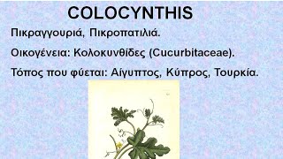 COLOCYNTHIS  ΑΝΤΙΜΕΤΩΠΙΣΗ ΟΞΕΩΝ ΚΑΤΑΣΤΑΣΕΩΝ ΜΕ ΟΜΟΙΟΠΑΘΗΤΙΚΗ [upl. by Rebekkah]