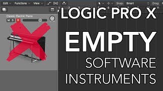 Logic Pro X  Create EMPTY Software Instrument Tracks [upl. by Mikkanen]