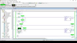 13 programmation langage LADDER en rslogix 500 exemple 01 partie 02 [upl. by Kruse]