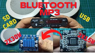 Bluetooth MP3 Modül  PAM 2x15W  Tpa 3110 amfi  BLUETOOTHUSBSD CARD  AUX  MODUL [upl. by Ambie234]