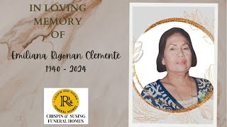 In loving memory of EMILIANA RIGONAN CLEMENTE 19402024 [upl. by Sirromaj]