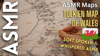 JRR Tolkiens map of Wales ASMR Maps [upl. by Ilrac]