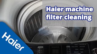 Haier HWM85826 Automatic machine Filter Cleaning [upl. by Natek936]