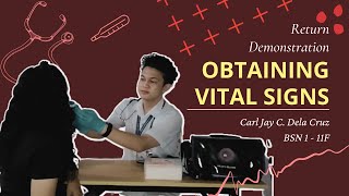 Obtaining Vital Signs  Return Demonstration [upl. by Siletotsira]