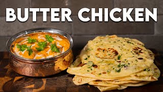 Restaurant Style Butter Chicken With Homemade Garlic Naan [upl. by Marozas]