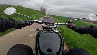 Triumph Bonneville Speedmaster 1200  cold dark day  Gopro Hero 11 chest mount [upl. by Reyam513]