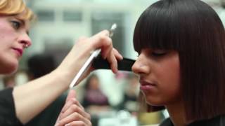 beautiful lady gets sexy box bob cut with blunt bangs awesome makeover [upl. by Corene]