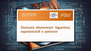 Derivate elementari logaritmi esponenziali e potenze Monica Conti [upl. by Etnaik429]