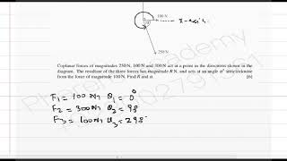 Coplanar forces of magnitudes 250 N 100 N and 300 N act at a IN URDUHINDI [upl. by Okun]