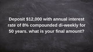 Applying compound interest to find the final value of a deposit over the years [upl. by Narahs194]