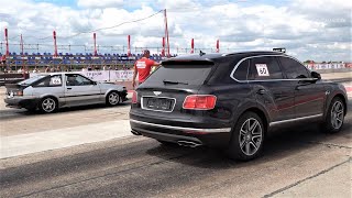 Bentley Bentayga vs Toyota Corolla AE86  Drag Race [upl. by Itraa410]