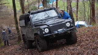 Land Rover Defender 90 Td4 offroad at Reulsport 2016 That SOUND [upl. by Ryan]