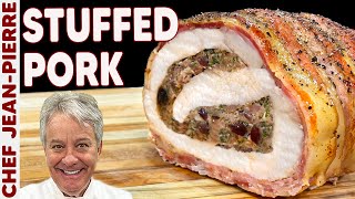 The Ultimate Pork Dinner Stuffed Pork Loin  Chef JeanPierre [upl. by Notsgnik]