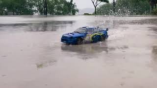 rainy day driving  Waterproof test  Rc drift  Kyosho Fazer Mk2 rally FZ02R 2002 Subaru Impreza [upl. by Adnert]