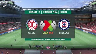 Toluca vs Cruz Azul  Jornada 17 LIGA BBVA MX  Clausura 2024 FIFA22 [upl. by Adnelg]