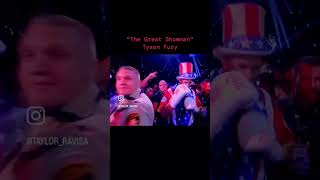 Ring walk by Great Showman Tyson Fury boxing performance [upl. by Marthe]