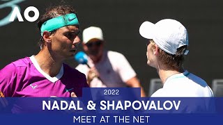 Nadal and Shapovalov Meet at the Net QF  Australian Open 2022 [upl. by Dnaltroc787]