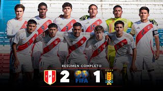 PERÚ VENCIÓ a URUGUAY con GOLAZOS de GUZMÁN y GOICOCHEA  PERÚ 21 URUGUAY  AMISTOSO SUB20 [upl. by Air489]